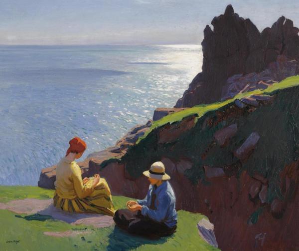On The Cliffs by Dame Laura Knight