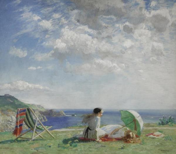 Sea Wind And Sun by Dame Laura Knight