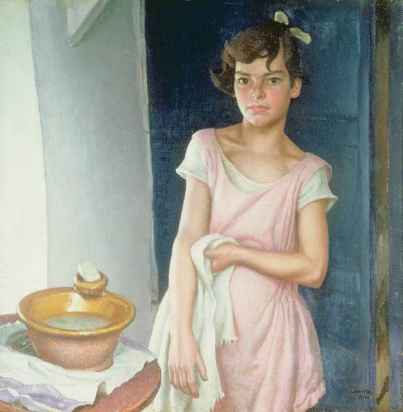Susie And The Wash Basin by Dame Laura Knight Oil Painting Reproductions