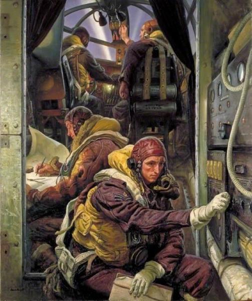 Take-off: Interior Of A Bomber Aircraft by Dame Laura Knight