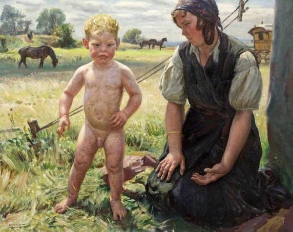 The Little Beggar by Dame Laura Knight Oil Painting Reproductions