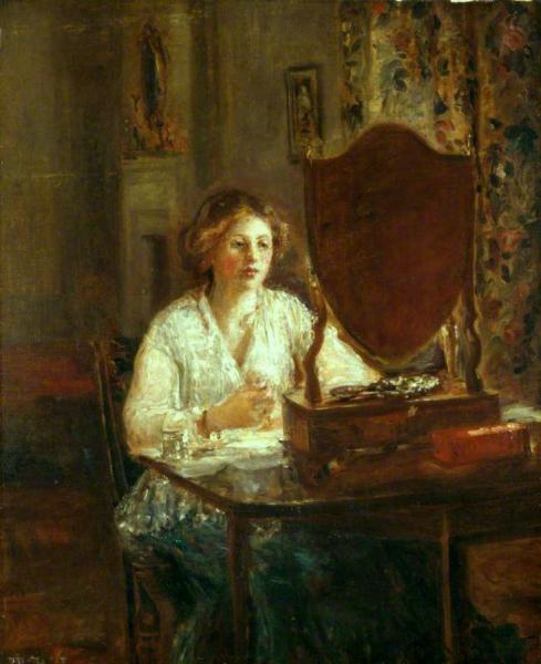 The Mirror by Dame Laura Knight Oil Painting Reproductions