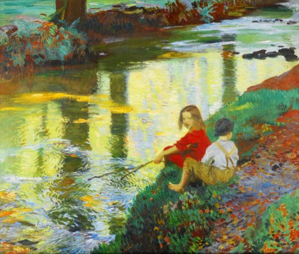 Dame Laura Knight The Young Anglers