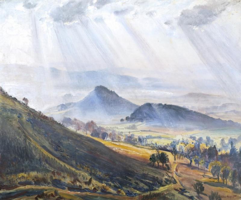 Sun Rays On The Malvern Hills by Dame Laura Knight Oil Painting Reproductions