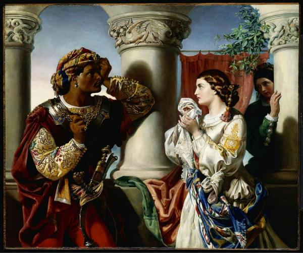 Othello And Desdemona by Daniel Maclise Oil Painting Reproductions