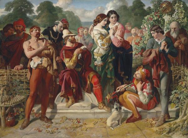 The Wrestling Scene In As You Like It by Daniel Maclise Oil Painting Reproductions