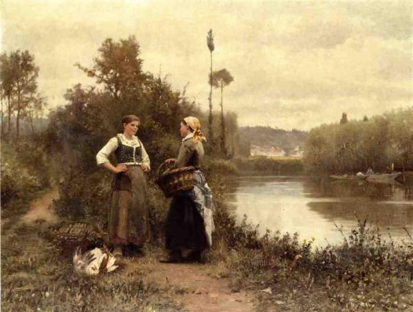 A Conversation by Daniel Ridgway Knight