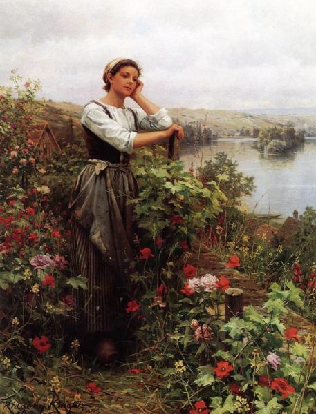 A Pensive Moment by Daniel Ridgway Knight