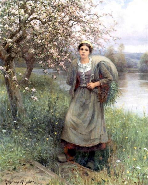 Apple Blossoms In Normandy by Daniel Ridgway Knight