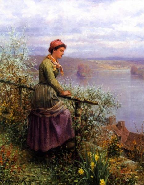 Contemplation by Daniel Ridgway Knight