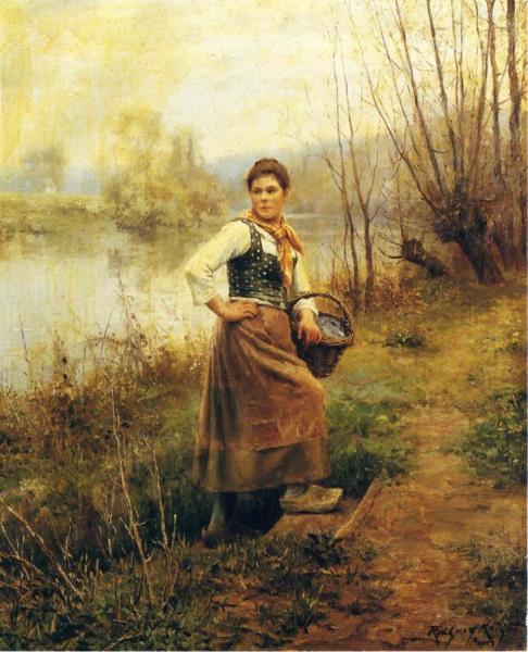 Country Girl by Daniel Ridgway Knight