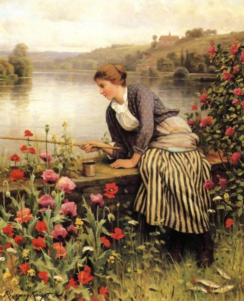 Fishing by Daniel Ridgway Knight