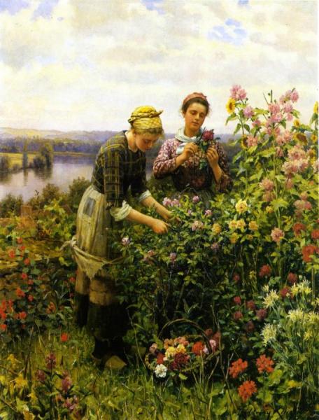 Flower Girls by Daniel Ridgway Knight