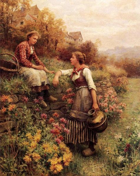 Marie And Diane by Daniel Ridgway Knight