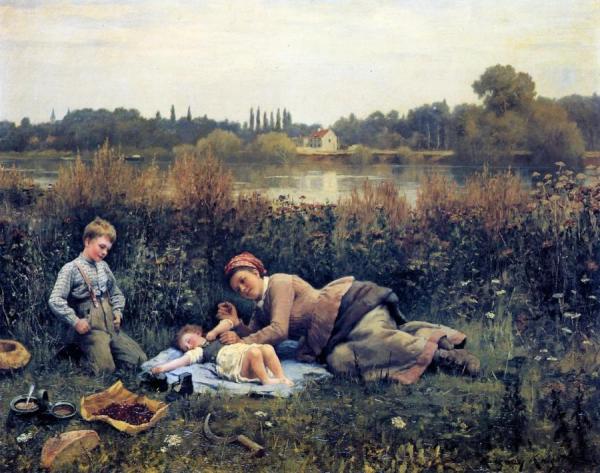 Noonday Repast by Daniel Ridgway Knight