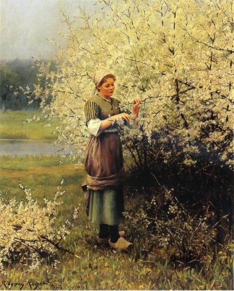 Spring Blossoms by Daniel Ridgway Knight