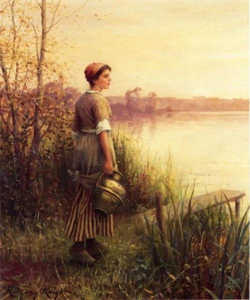 The Golden Sunset by Daniel Ridgway Knight