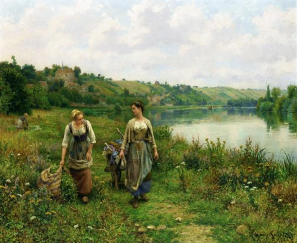 The Seine At Vernon by Daniel Ridgway Knight