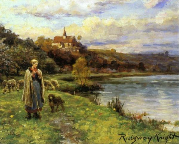 Woman By The Water by Daniel Ridgway Knight