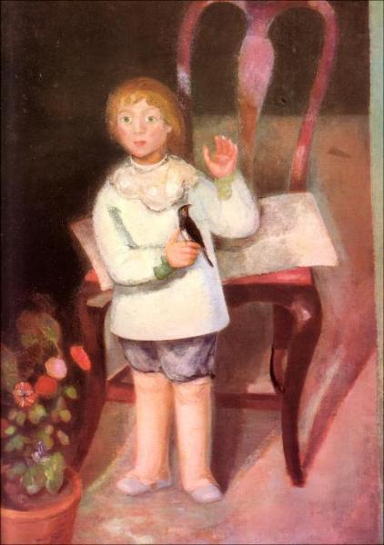 Boy With A Bird by Daniel Vazquez Diaz