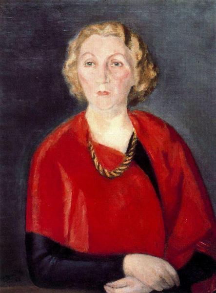 Eva In The Red Shawl by Daniel Vazquez Diaz