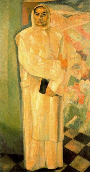 Portrait Of Ruben Dario Dressed As A Monk by Daniel Vazquez Diaz Oil Painting Reproductions