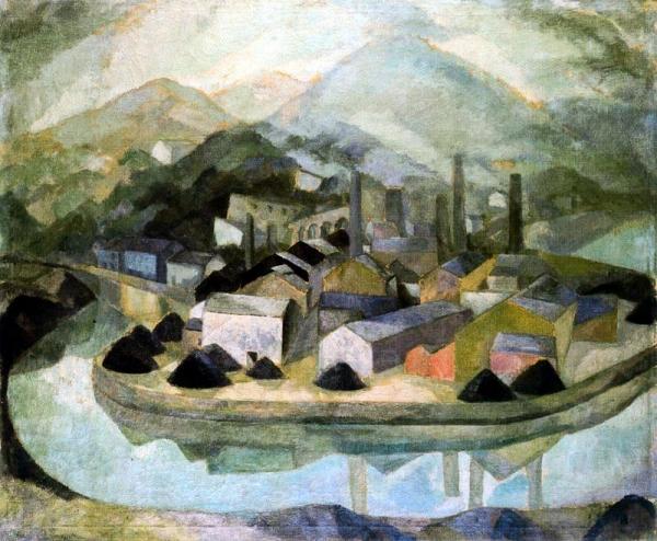The Factory In The Fog by Daniel Vazquez Diaz Oil Painting Reproductions