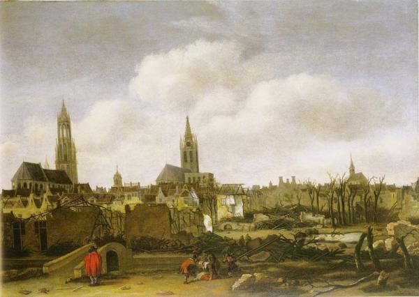Explosion Of The Powder Magazine In Delft by Daniel Vosmaer