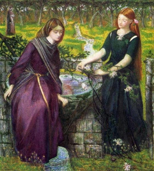 Dante's Vision Of Rachel And Leah by Dante Gabriel Rossetti Oil Painting Reproductions