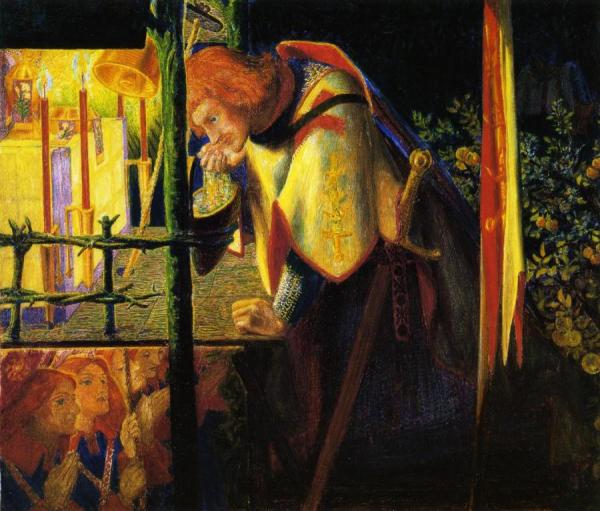 Sir Galahad At The Ruined Chapel by Dante Gabriel Rossetti