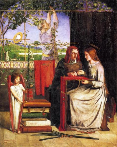 The Girlhood Of Mary Virgin by Dante Gabriel Rossetti