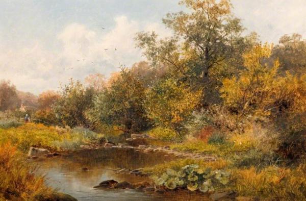Brook At Old Storridge, Worcestershire by David Bates