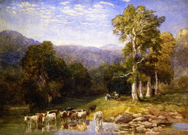 Junction Of The Llugwy And The Conway by David Cox, Jr. Oil Painting Reproductions