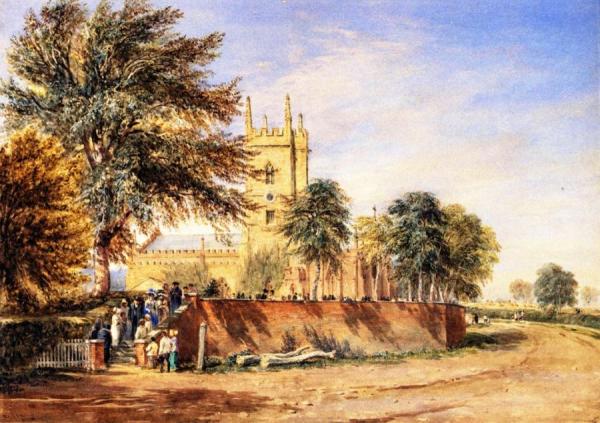 Handsworth Old Church, Birmingham by David Cox Oil Painting Reproductions
