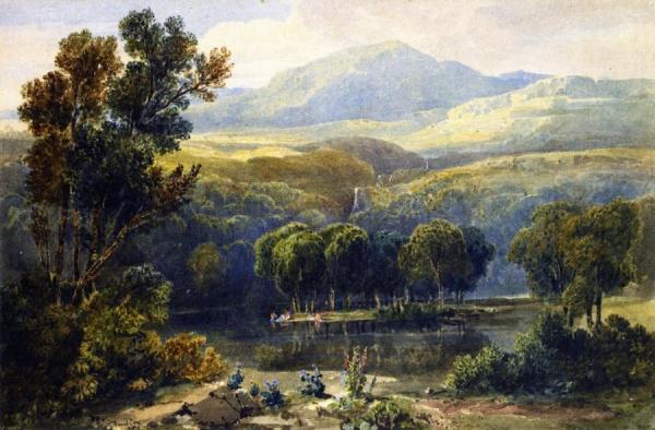 David Cox Lake Scene, North Wales