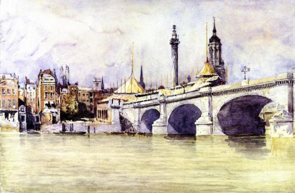 David Cox The Opening Of The New London Bridge