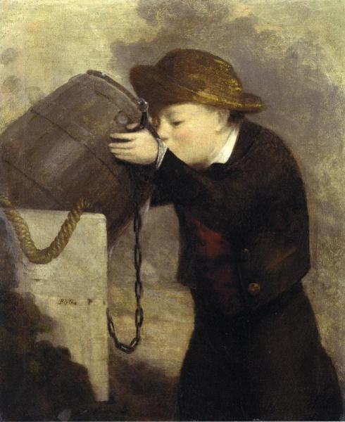 Boy Drinking From A Barrel by David Gilmore Blythe
