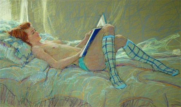 Ema In Blue by David Hettinger