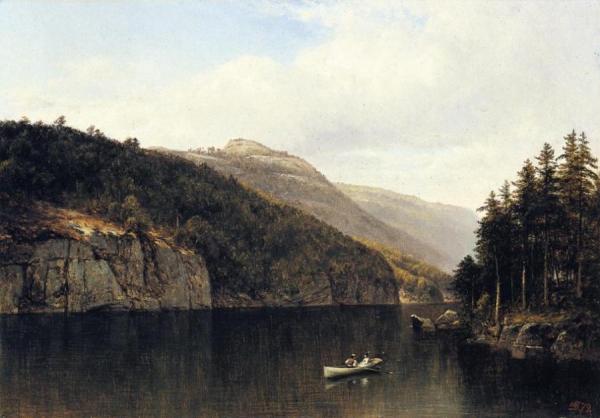 Looking West, From Dollar Island, Lake George by David Johnson Oil Painting Reproductions