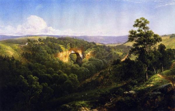 Natural Bridge, Virginia by David Johnson Oil Painting Reproductions