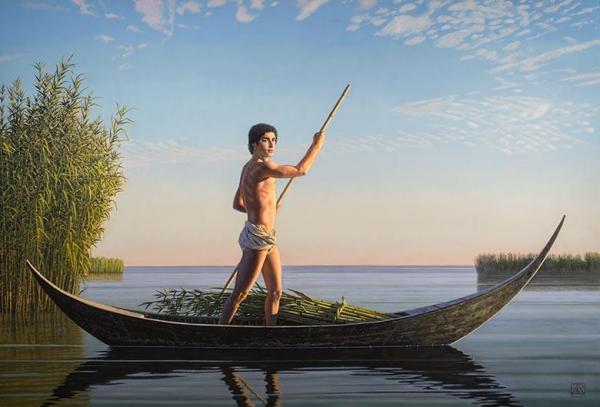 The Cane Gatherer, (qanu), 2014 by David Ligare