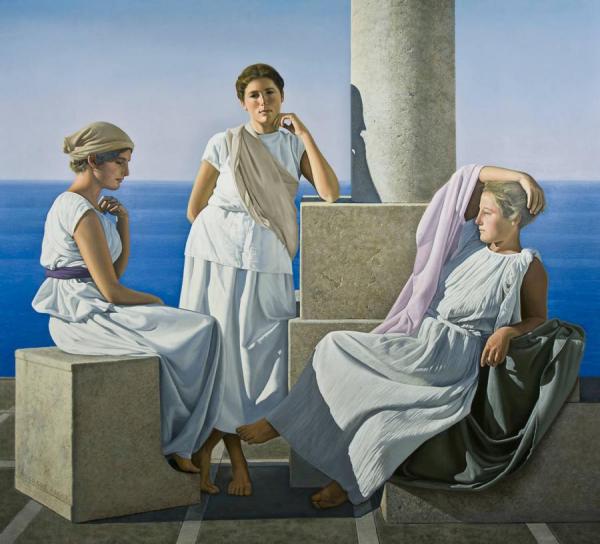 Three Grecian Women, 1983 by David Ligare