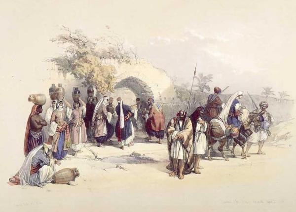 Fountain Of The Virgin, Nazareth by David Roberts
