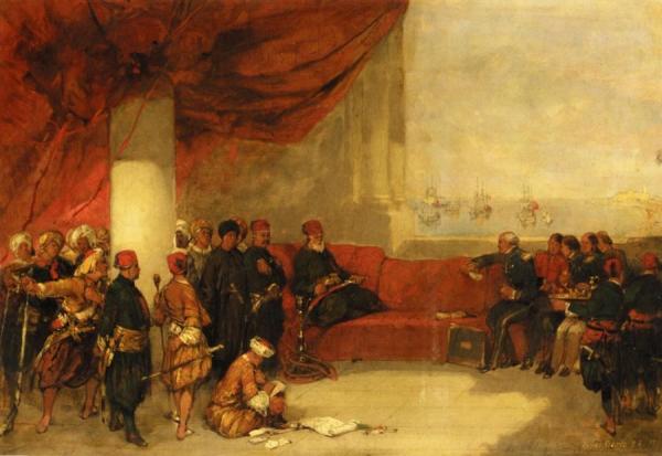 Interview With The Viceroy Of Egypt At His Palace In Alexandria by David Roberts