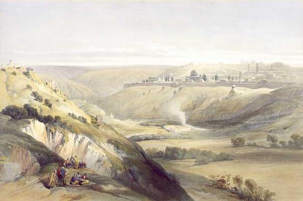 Jerusalem From The Mount Of Olives by David Roberts