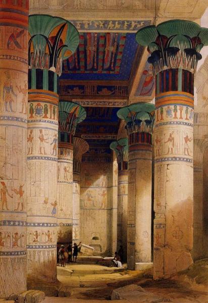 Portico Of The Temple Of Isis At Philae by David Roberts