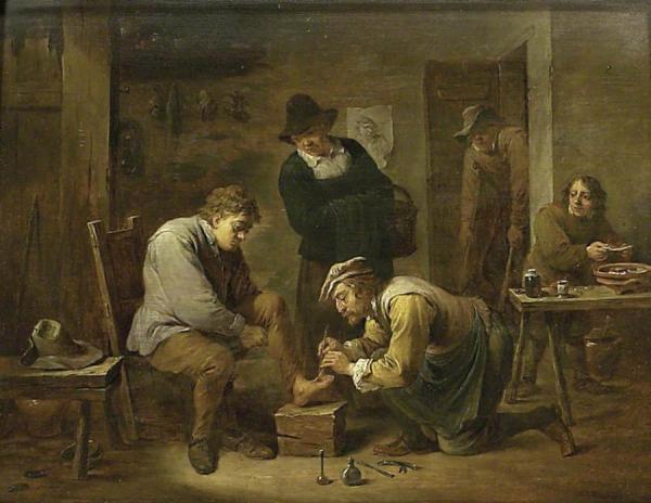 The Foot Doctor by David Teniers Ii Oil Painting Reproductions