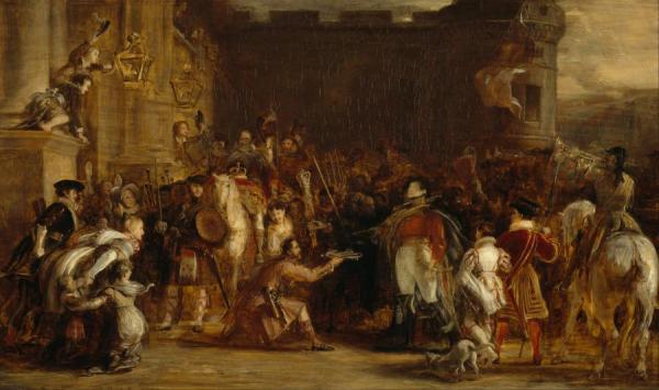 The Entrance Of George Iv At The Palace Of Holyroodhouse by David Wilkie