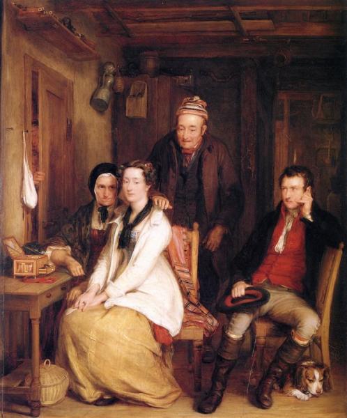 The Refusal From Burns's Song Of Duncan Gray by David Wilkie Oil Painting Reproductions
