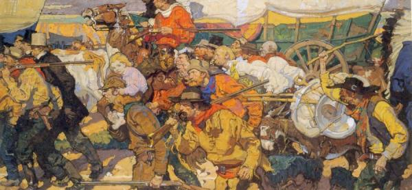 Days Of The Forty-niners by Dean Cornwell
